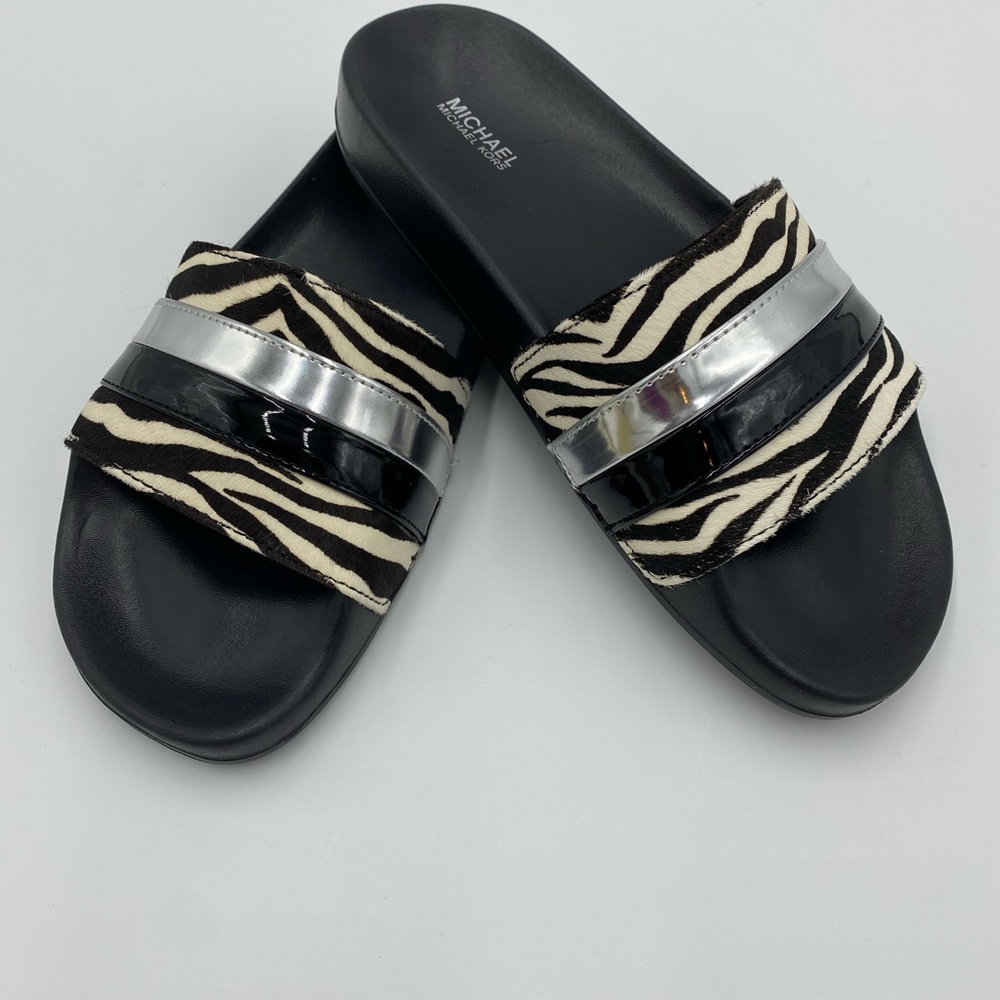 Michael Michael Kors Brandy Slide Zebra Size 7M